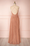 Arnemande Rosegold Pleated Gown w/ Glitters back view | Boutique 1861