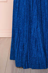 Arnemande Royal Blue Pleated Gown w/ Glitters skirt | Boutique 1861