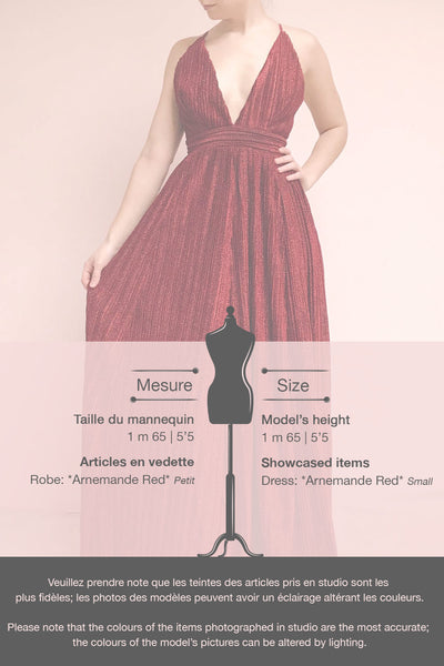 Arnemande Red Pleated Gown w/ Glitters | Boutique 1861 template
