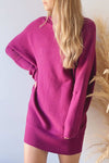 Arrecife Burgundy Knit Sweater Dress | La petite garçonne