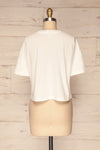 Arvika Chalk White Cotton Cropped T-Shirt | La Petite Garçonne back view