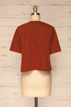 Arvika Clay Orange Cotton Cropped T-Shirt | La Petite Garçonne back view