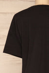 Arvika Coal Black Cotton Cropped T-Shirt | La Petite Garçonne back close-up