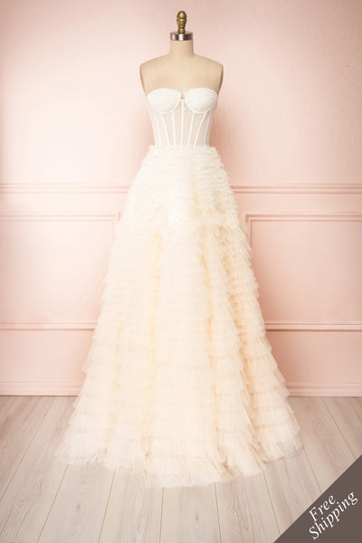 Celine | Floral Backless Bridal Gown