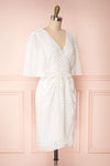 Asceline White Short Dress w/ Polka Dots | Boutique 1861 side view