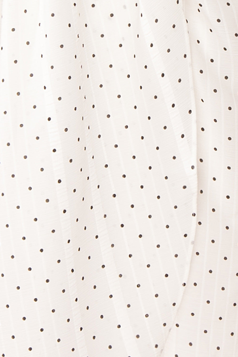 Asceline White Short Dress w/ Polka Dots | Boutique 1861 fabric details
