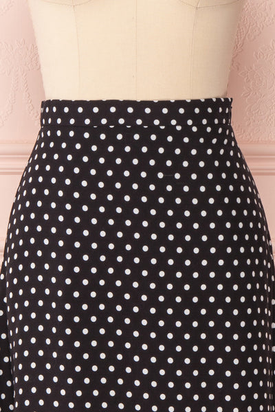 Ashling Black & White Polkadot Flare Midi Skirt | Boutique 1861 3