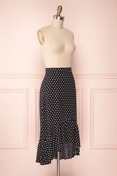 Ashling Black & White Polkadot Flare Midi Skirt | Boutique 1861 4