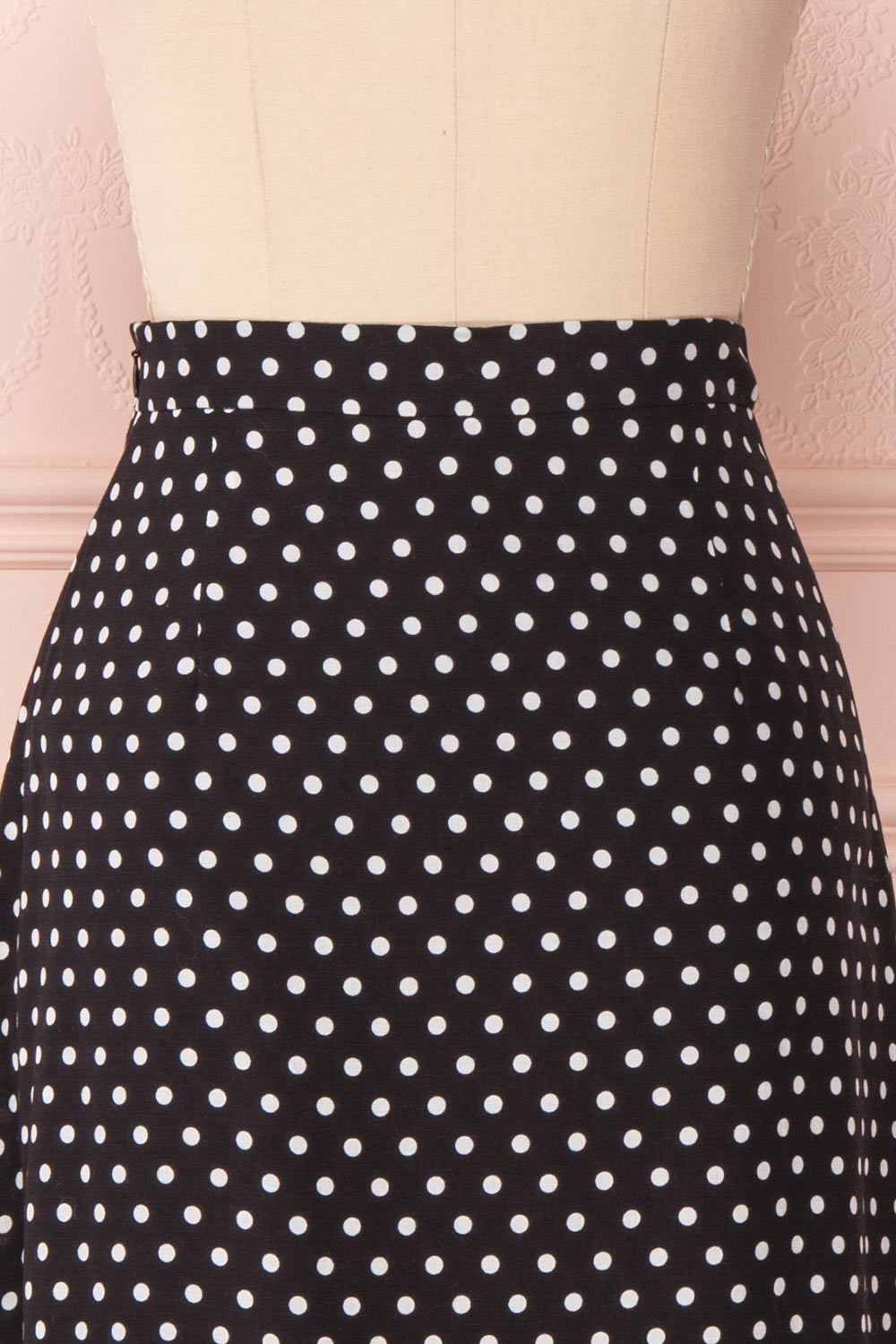 Ashling Black & White Polkadot Flare Midi Skirt | Boutique 1861 7