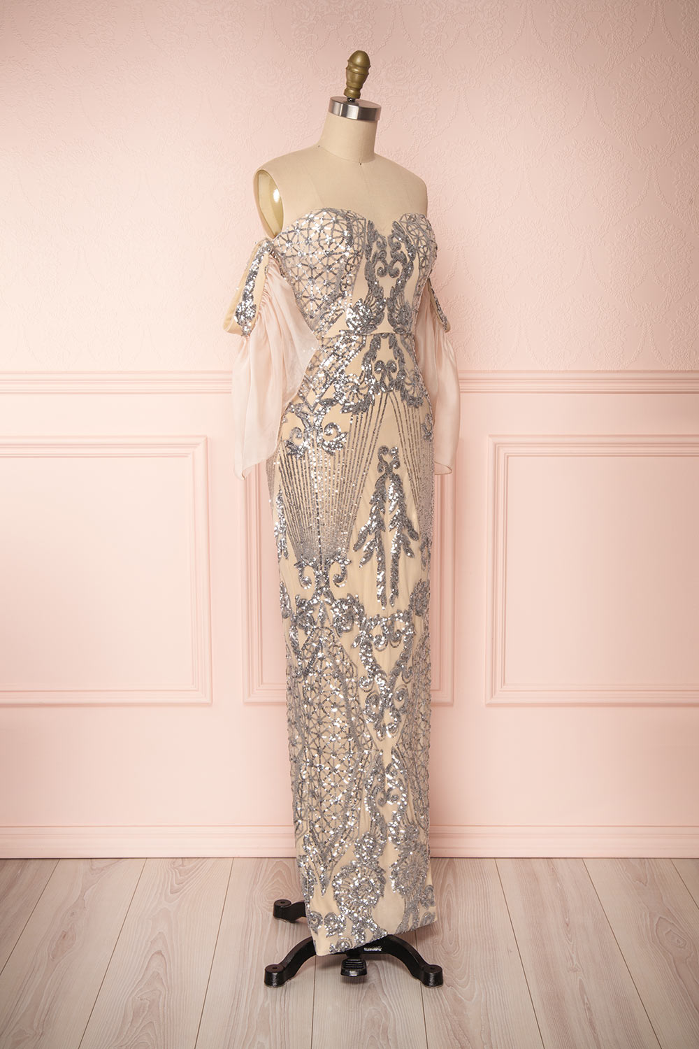 Asteria Mermaid Sequin Gown | Robe Sirène | Boutique 1861 side view 