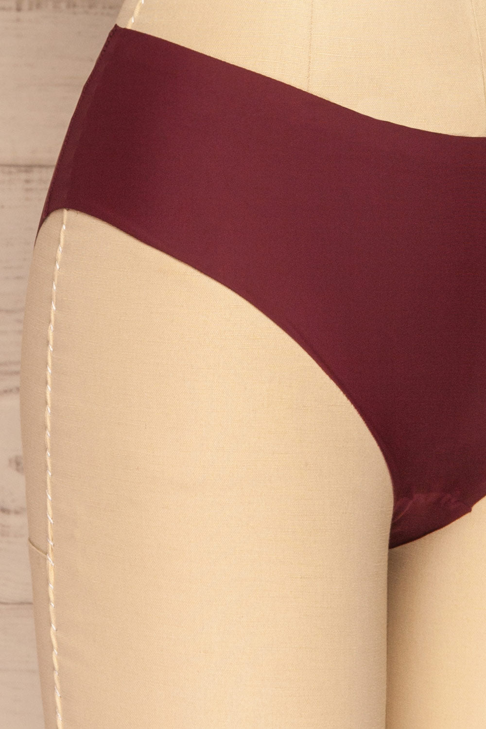 Astris Burgundy Seamless Underwear | La petite garçonne  side close-up
