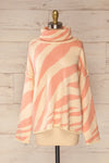 Athena Pink Zebra Print Sweater | La petite garçonne front view
