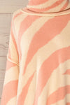 Athena Pink Zebra Print Sweater | La petite garçonne front close-up