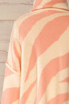 Athena Pink Zebra Print Sweater | La petite garçonne back close-up