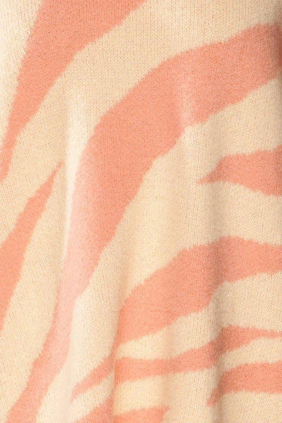 Athena Pink Zebra Print Sweater | La petite garçonne fabric