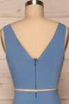 Athenia Blue Top & Skirt Set back close up | La Petite Garçonne Chpt. 2