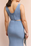 Athenia Royal Blue Top & Skirt Set | La Petite Garçonne Chpt. 2 on model