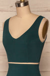 Athenia Green Top & Skirt Set side close up | La Petite Garçonne Chpt. 2