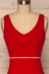 Athenia Red Top & Skirt Set front close up | La Petite Garçonne Chpt. 2