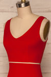 Athenia Red Top & Skirt Set side close up | La Petite Garçonne Chpt. 2