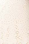 Aubane Cream Lace Midi Skirt w/ Back Slit | Boutique 1861 fabric