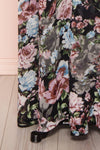Aumakua Floral Maxi Wrap Dress | Robe Fleurie | Boutique 1861 bottom close-up