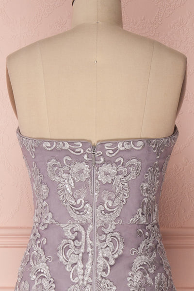 Auregane Brume Purple Lace Mermaid Bustier Dress | Boutique 1861 6