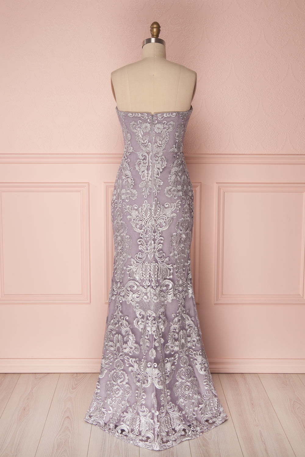 Auregane Brume Purple Lace Mermaid Bustier Dress | Boutique 1861 5