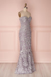 Auregane Brume Purple Lace Mermaid Bustier Dress | Boutique 1861 3