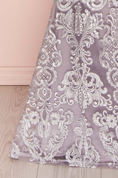 Auregane Brume Purple Lace Mermaid Bustier Dress | Boutique 1861 7
