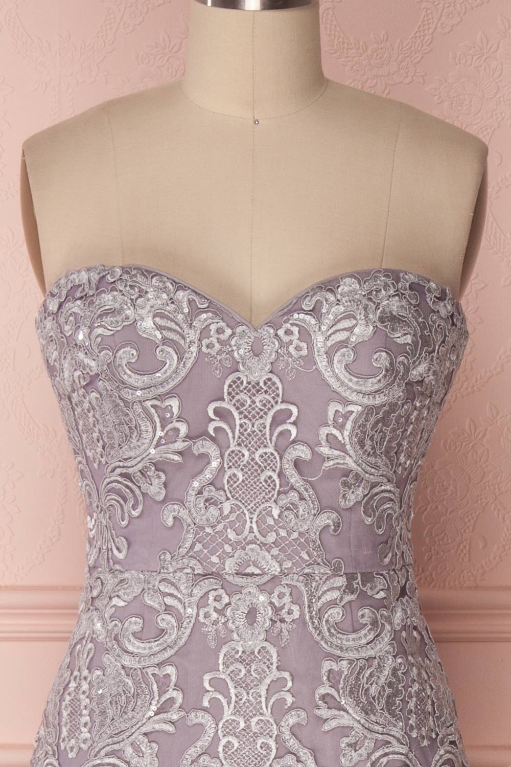 Auregane Brume Purple Lace Mermaid Bustier Dress | Boutique 1861 2