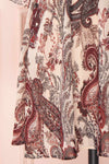 Aurianna Cream & Purple Paisley A-Line Summer Dress | Boutique 1861 8