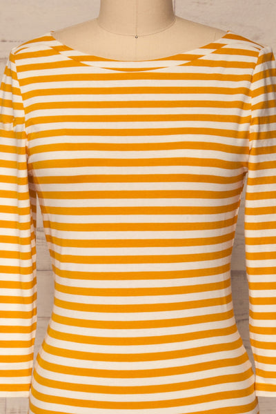 Austad Sun Mustard Yellow & White Striped Top | La Petite Garçonne 2