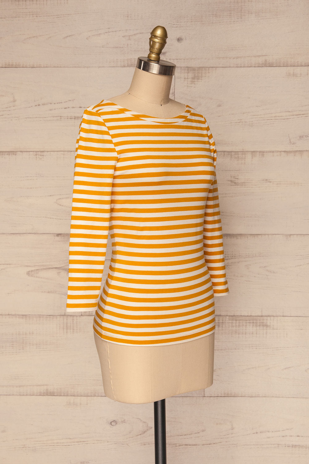 Austad Sun Mustard Yellow & White Striped Top | La Petite Garçonne 3