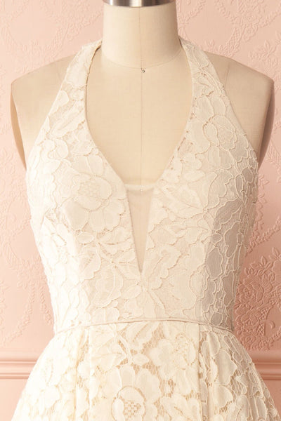 Avelen Cream Hi-Low Bridal Lace Gown | Boudoir 1861
