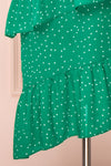 Ayelen Green Polka Dot Midi Dress w/ Frills | Boutique 1861 bottom