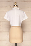 Azuay Ivory Button-Up Crop Top w Shirt Collar | La Petite Garçonne 6
