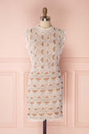 Azuseno Beige & Ivory Cocktail Dress with Lace | Boutique 1861
