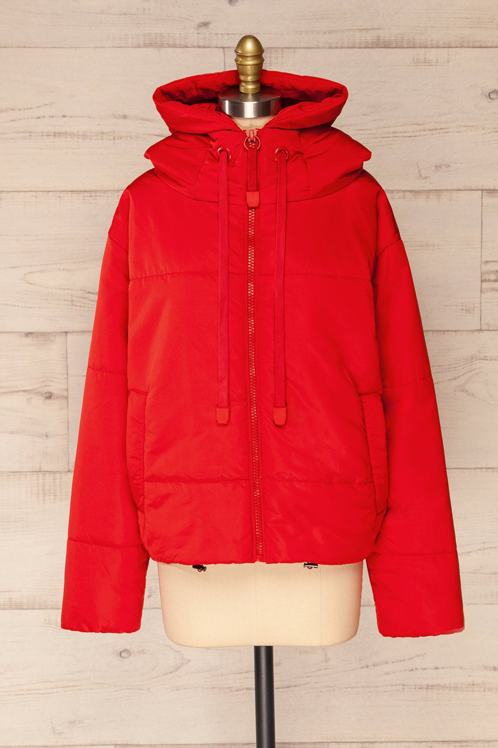 Bachillero Red Hooded Puffer Jacket | La petite garçonne