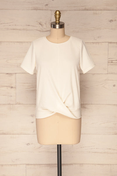 Baejon Jour White Crepe T-Shirt | La Petite Garçonne 1