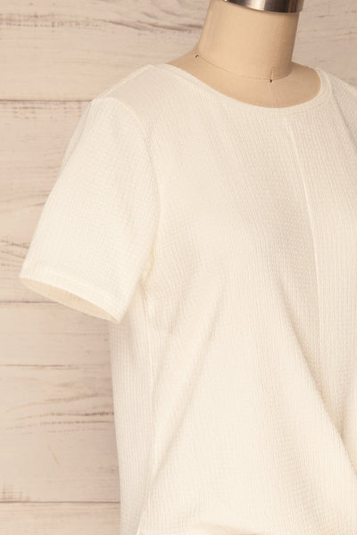 Baejon Jour White Crepe T-Shirt | La Petite Garçonne 4
