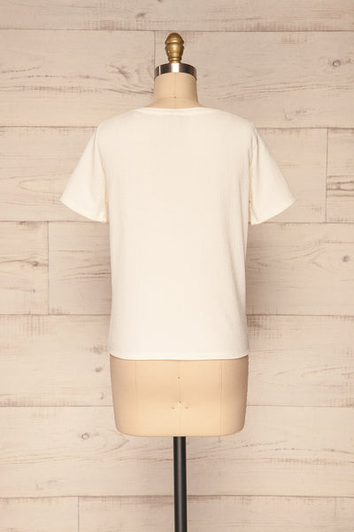 Baejon Jour White Crepe T-Shirt | La Petite Garçonne 5