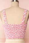 Bahuli Pink & White Floral Crop Top | Boutique 1861 back close up