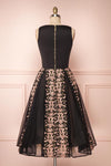 Baladeva Black Mesh A-Line Midi Dress | Boutique 1861 back view