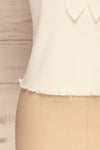 Balanos Ivory Short Sleeve w/ Bow Top | La petite garçonne bottom close-up