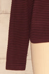 Ballina Burgundy Ribbed Knit Sweater | La Petite Garçonne bottom close-up
