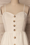 Balma Blanc White A-line Button-Up Midi Dress | La Petite Garçonne 2