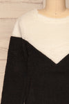 Banff Black & White Wooly Fleece Sweater | La Petite Garçonne front close-up