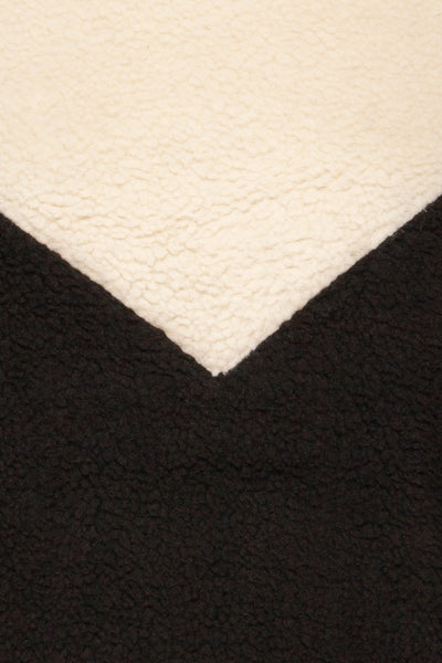 Banff Black & White Wooly Fleece Sweater | La Petite Garçonne fabric detail