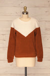 Banff Rust Orange & White Wooly Fleece Sweater | La Petite Garçonne front view